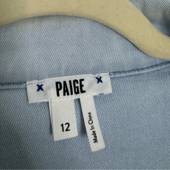 PAIGE ANESSA Short Sleeve Denim JUMPSUIT withBELT in “Kokomo” light wash